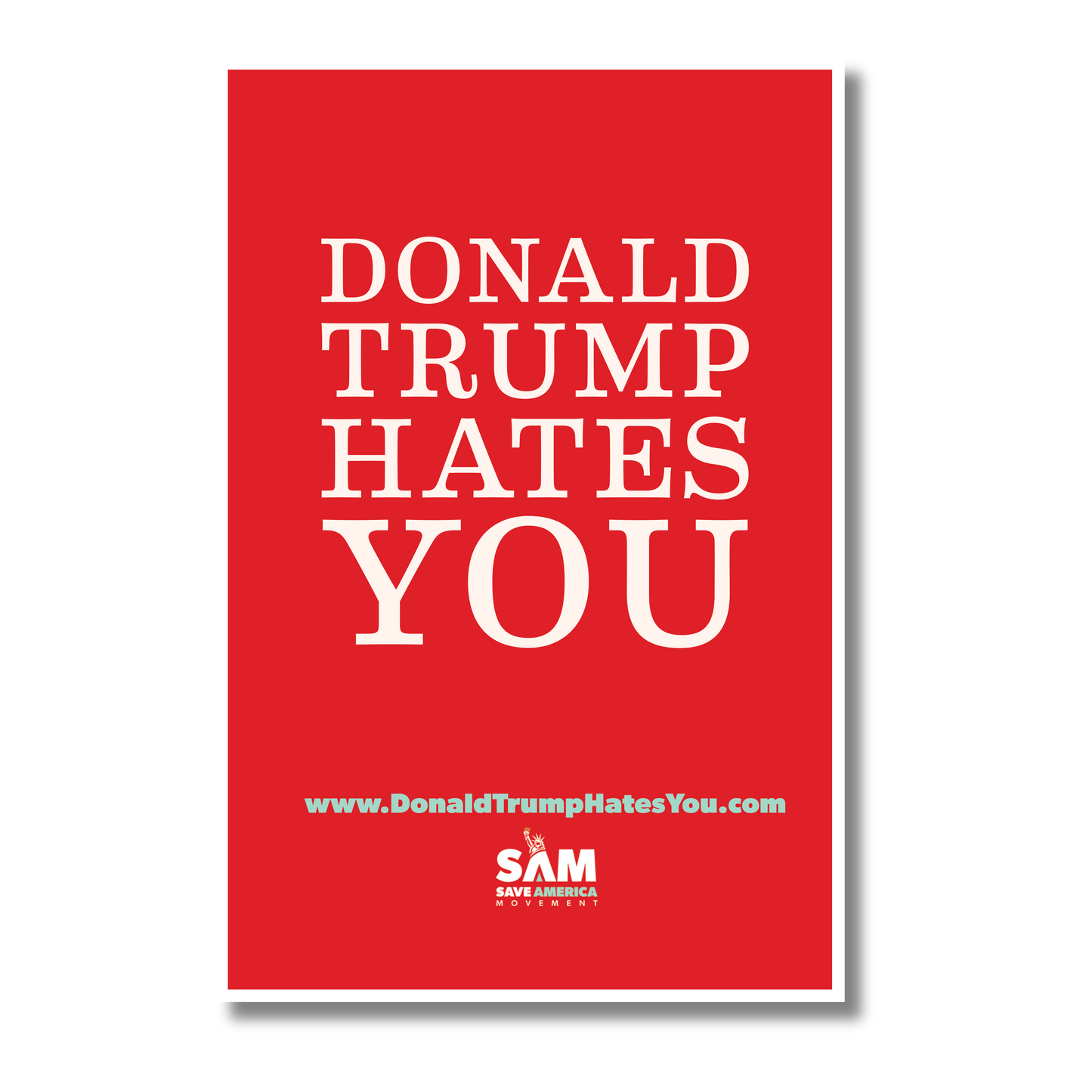 Donald Trump Hates You Poster