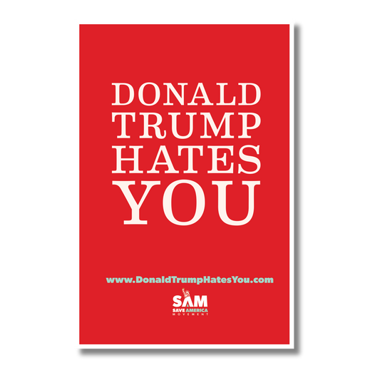 Donald Trump Hates You Poster